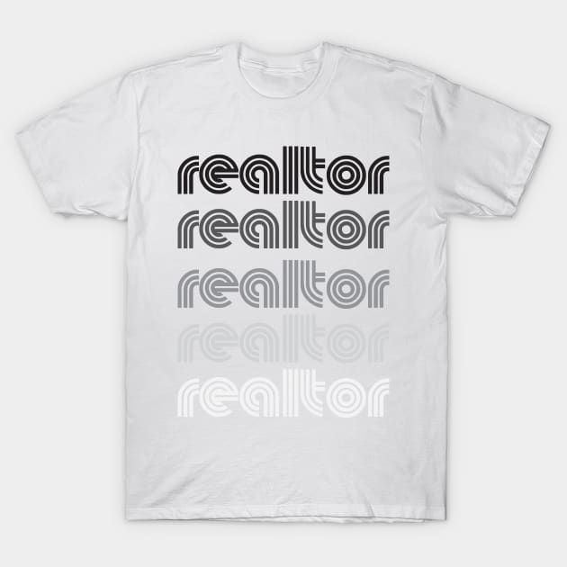 Realtor Grayscale Vintage T-Shirt T-Shirt by RealTees